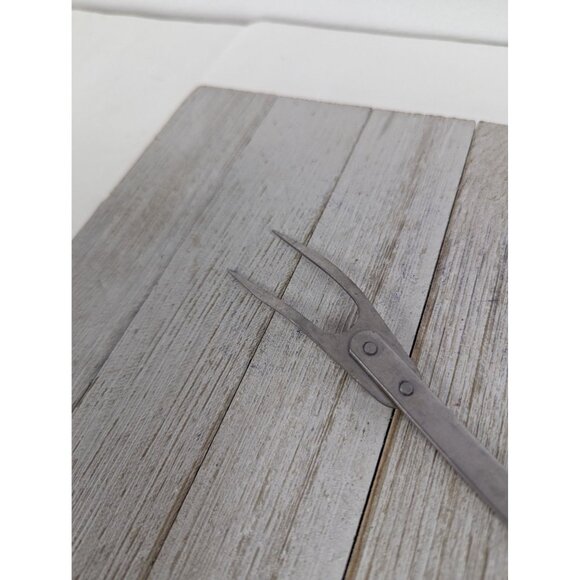 Fruit Handle #6 Stainless Steel Wide Meat Fork 12" USA Vintage - Picture 5 of 7